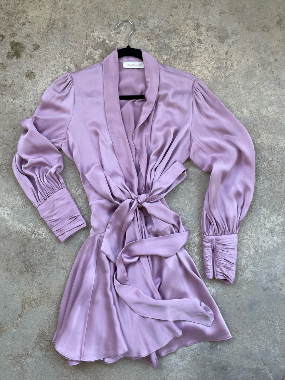 Zimmermann Pink Satin Mini Dress